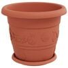 vidaXL Pots de plantes 24 pc Rouge brique &Oslash; 30 x 25 cm Plastique