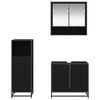 vidaXL Ensemble de mobilier de salle de bain 3 pcs Ch&ecirc;ne noir