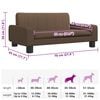 vidaXL Lit pour chien marron 70x45x30 cm tissu