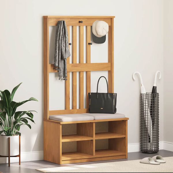 vidaXL Portemanteau SANDNES 87x40x159,5 cm bois massif pin