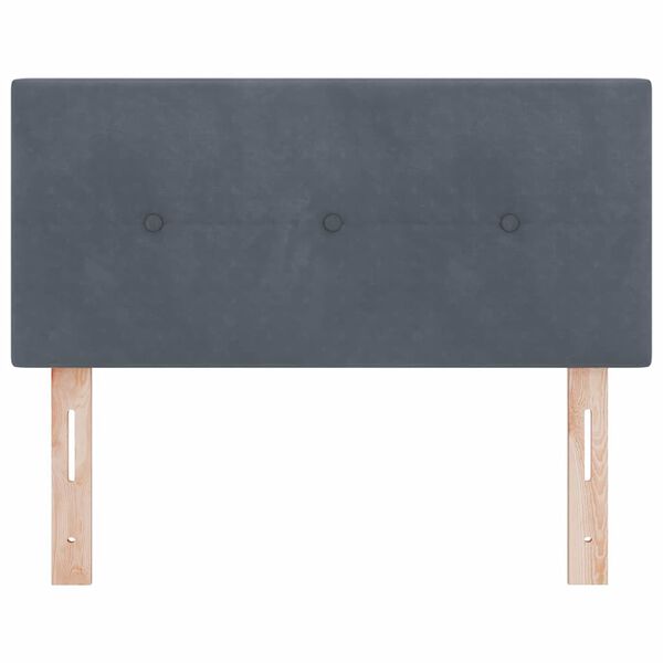 vidaXL T&ecirc;te de lit avec t&ecirc;te de lit Gris fonc&eacute; 100 cm Cuir synth&eacute;tique