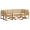 vidaXL Ensemble de canap&eacute;s d'ext&eacute;rieur 7 pc Blanc et Beige