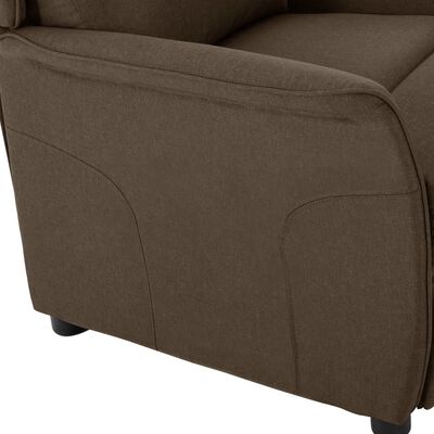 vidaXL Fauteuil inclinable Marron Tissu