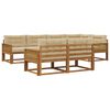 vidaXL Ensemble de canap&eacute;s d'ext&eacute;rieur 8 pc Naturel et Beige