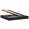 vidaXL Lit avec rangement et matelas Noir 200 x 200 cm Polyester