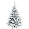vidaXL Sapin de No&euml;l artificiel avec 150 LED Blanc 120 cm PE et PVC
