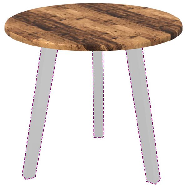 vidaXL Plateau de table Bois ancien 50 x 50 x 1,5 cm Bois d'ing&eacute;nierie