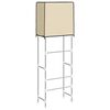 vidaXL Support de rangement 2 niveaux sur toilette Cr&egrave;me 56x30x170 cm