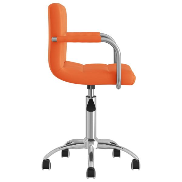 vidaXL Chaise pivotante de salle &agrave; manger Orange Similicuir