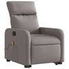 vidaXL Fauteuil inclinable de massage Taupe Tissu
