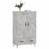 vidaXL Buffet haut gris b&eacute;ton 69,5x31x115 cm bois d'ing&eacute;nierie