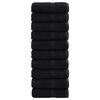 vidaXL Serviettes de toilette Premium SOLUND 10 pi&egrave;ces Noir 30 x 30 cm 600 g/m&sup2;