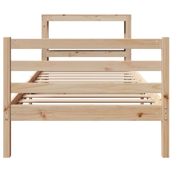 vidaXL Cadre de lit sans matelas 90x190 cm bois de pin massif