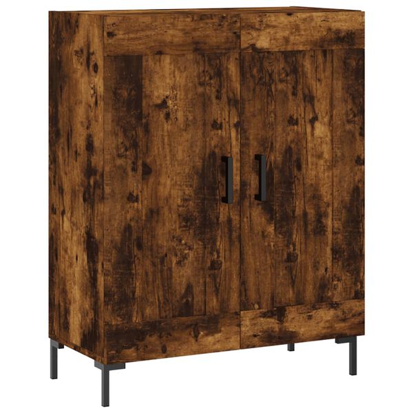 vidaXL Buffet ch&ecirc;ne fum&eacute; 69,5x34x90 cm bois d'ing&eacute;nierie