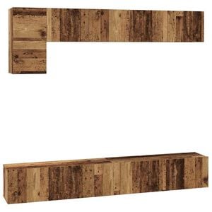 vidaXL Ensemble meuble TV 5 pc Bois Ancien Bois d'ing&eacute;nierie