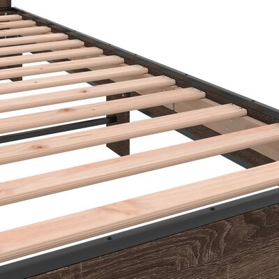 vidaXL Cadre de lit sans matelas chêne marron 180x200 cm