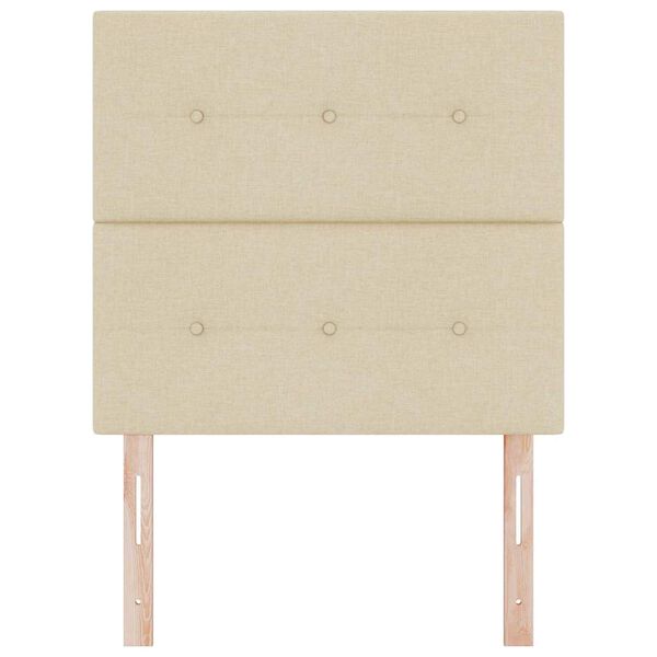 vidaXL T&ecirc;te de lit avec t&ecirc;te de lit Cr&egrave;me 80 cm Cuir synth&eacute;tique