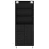vidaXL Haut Armoire Ch&ecirc;ne noir 69,5 x 34 x 180 cm Bois d'ing&eacute;nierie