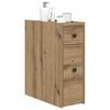 vidaXL Armoire de salle de bain &eacute;troite avec roulettes ch&ecirc;ne artisanal