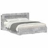 vidaXL Cadre de lit avec rangement Gris b&eacute;ton 200 x 200 cm