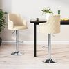 vidaXL Tabourets de bar lot de 2 cr&egrave;me tissu