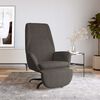 vidaXL Chaise de relaxation avec repose-pied Gris fonc&eacute; Velours