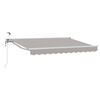 vidaXL Auvent r&eacute;tractable &eacute;lectrique Gris clair et blanc 2,5 x 2 m
