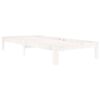 vidaXL Cadre de lit sans matelas blanc bois de pin massif 90x200 cm