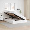 vidaXL Lit avec rangement et matelas avec matelas Blanc 140 x 190 cm