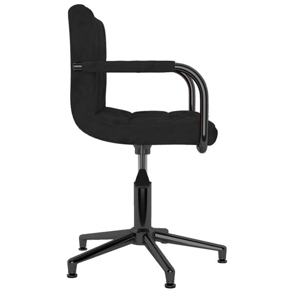 vidaXL Chaises pivotantes &agrave; manger lot de 4 noir velours