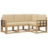 vidaXL Ensemble de canap&eacute;s d'ext&eacute;rieur 4 pc Blanc et Beige