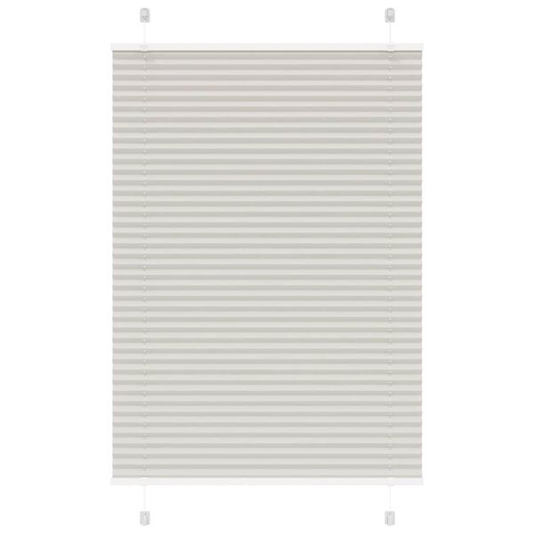 vidaXL Store pliss&eacute; gris clair 100x150 cm largeur du tissu 99,4cm