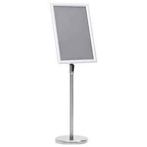 vidaXL Support d'affiche A3 sur pied Argent&eacute; Alliage d'aluminium