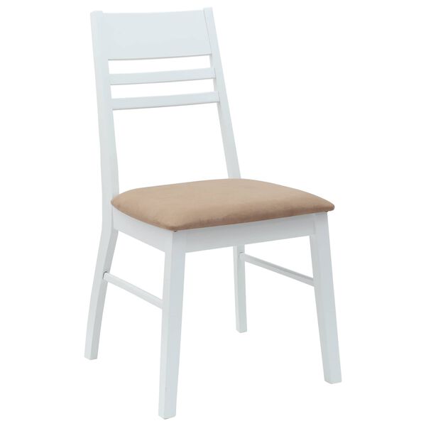 vidaXL Chaises de salle &agrave; manger 2 pcs Blanc 43 x 54 x 89 cm