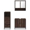 vidaXL Ensemble de meubles de salle de bain 3 pcs Ch&ecirc;ne marron
