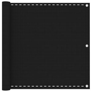 vidaXL &Eacute;cran de balcon Noir 75 x 700 cm HDPE et Aluminium