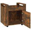 vidaXL Chariot de bureau Chêne fumé 60x45x60 cm Bois d'ingénierie