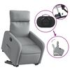 vidaXL Fauteuil inclinable &eacute;lectrique gris clair tissu