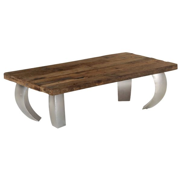 vidaXL Table basse Opium Bois de r&eacute;cup&eacute;ration et acier 110x60x35 cm