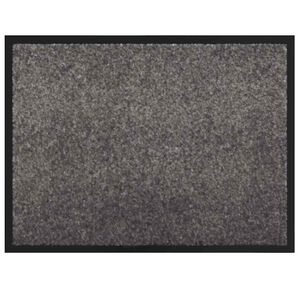 vidaXL Tapis de porte Gris clair 60 x 80 x 1.2 cm Tissu en teddy