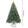 vidaXL Sapin de No&euml;l artificiel avec 300 LED Vert 210 cm PE et PVC