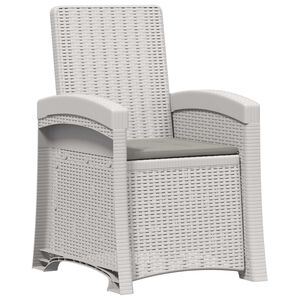 vidaXL Chaise de jardin inclinable imitant le rotin PP