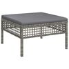 vidaXL Salon de jardin 7 pcs avec coussins Gris R&eacute;sine tress&eacute;e