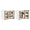 vidaXL Panneau de lave-vaisselle Kalmar 2 pcs Ch&ecirc;ne Sonoma