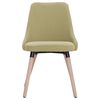 vidaXL Chaises &agrave; manger lot de 2 vert tissu