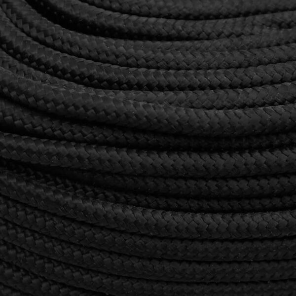 vidaXL Corde de bateau Noir complet 8 mm 100 m Polypropyl&egrave;ne