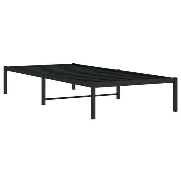 vidaXL Cadre de lit métal sans matelas noir 90x200 cm