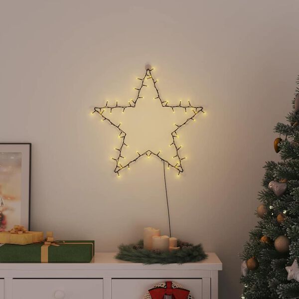 vidaXL Lumi&egrave;res de No&euml;l silhouette d'&eacute;toile 80 LED blanc chaud