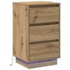 vidaXL Cabinet de chevet Ch&ecirc;ne artisanal 39 x 34,5 x 65 cm