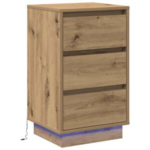vidaXL Cabinet de chevet Ch&ecirc;ne artisanal 39 x 34,5 x 65 cm